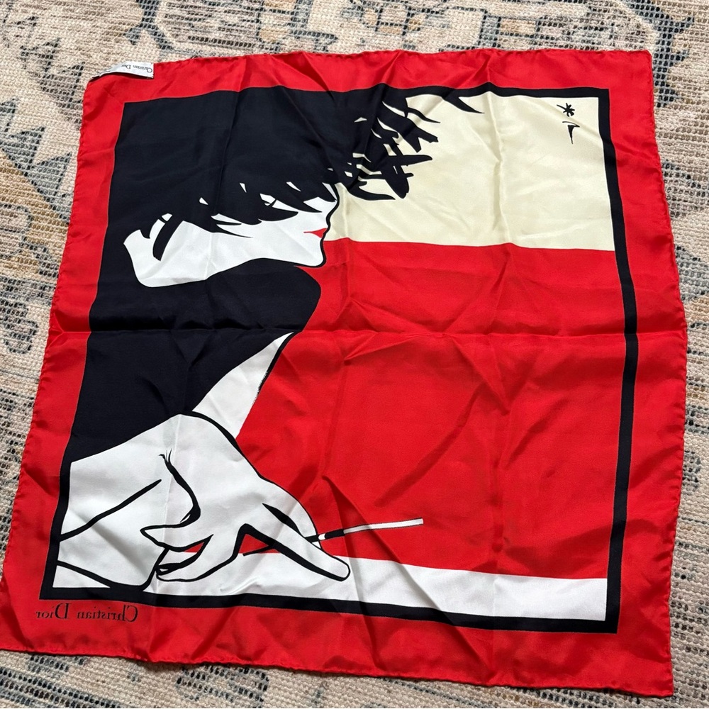 Dior silk neckerchief. - Picture 3 of 6